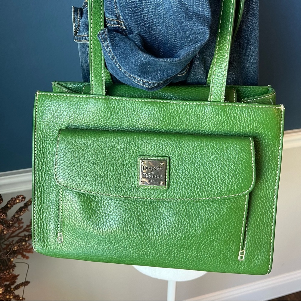 Dooney & Bourke Green Leather Bag - EUC - Picture 2 of 13